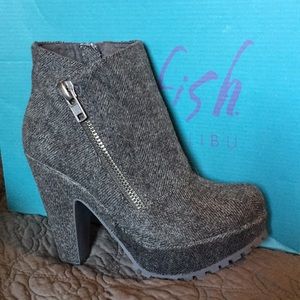 New with box! Blowfish gray booties, size 6.5